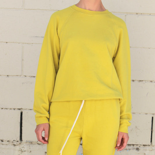 the raglan sweatshirt - mustard yellow