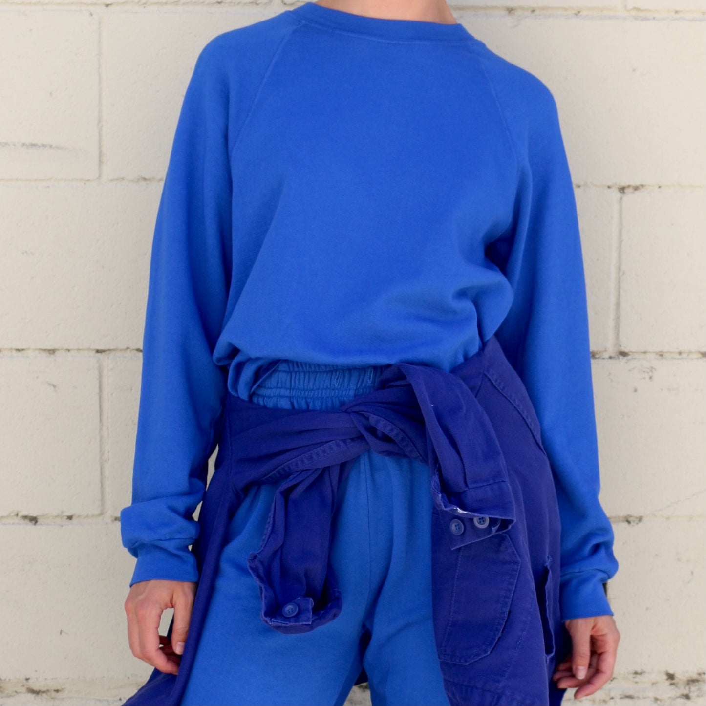 the raglan sweatshirt - cobalt blue