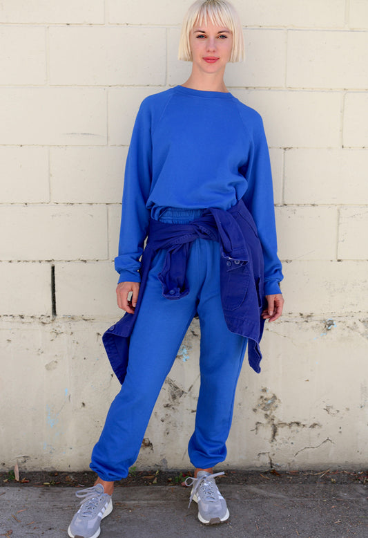 the raglan sweatshirt - cobalt blue