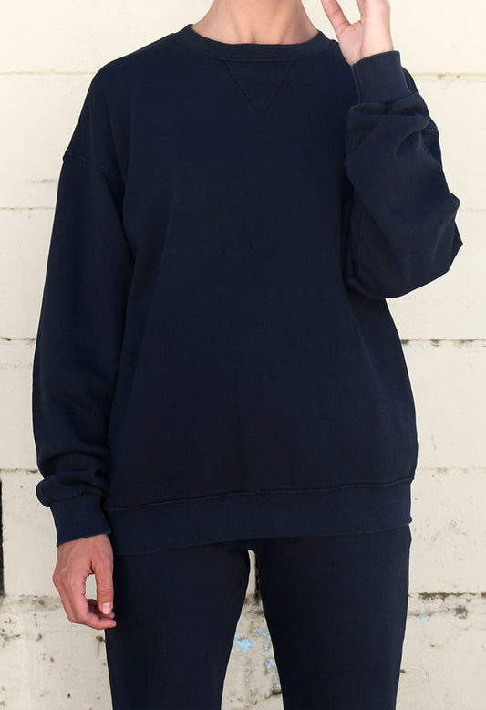 the oversized sweatshirt -  faded black